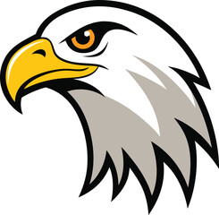 Obraz premium Stylized eagle head profile illustration