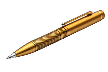 Golden pen writing tool office stationery business design metal luxury elegance isolate background