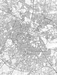 Fototapeta premium Bengaluru City Map. Minimalist black and white line art poster for printing, wallpaper, wall art, and map resources for home and office decor