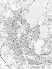 Fototapeta premium Jaipur City Map. Minimalist black and white line art poster for printing, wallpaper, wall art, and map resources for home and office decor