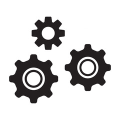 Setting gear icon vector  set.