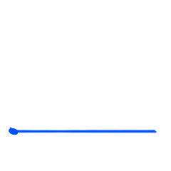 Simple blue line across a white background, minimalist design element