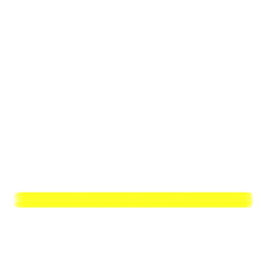 Obraz premium A bright yellow horizontal stripe with a slight textured effect, isolated on a white background, suitable for graphic design elements