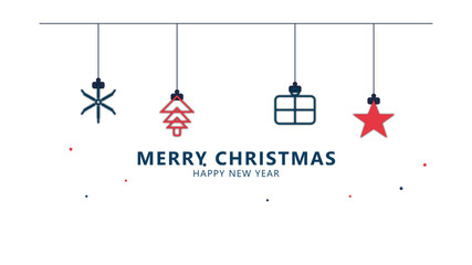 Minimalist Christmas Greeting  Modern Holiday Icons