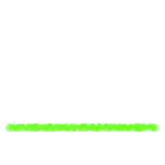Simple green line illustration of a grassy or textured horizontal stroke on white background