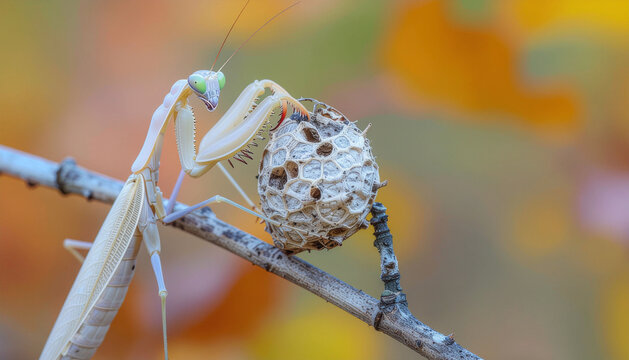 Chinese Mantis (Tenodera sinensis) Hatching Eggs