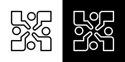 Cohesion Icon Set. Clean Line Design With Light And Dark Versions For Versatile Use. 