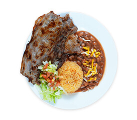 mexican dish carne asada  grilled beaf steak