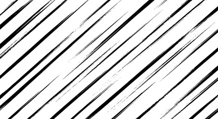 Abstract black diagonal lines on a white background creating a dynamic pattern.