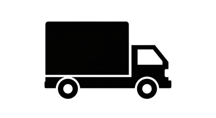 Outline of delivery truck shines brightly