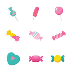 Sweet Treats and Candy Assortment Vector Collection