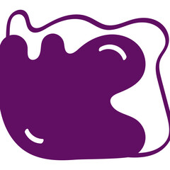 Purple Blob Graphic with White Highlights