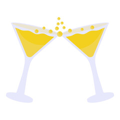 Champagne Glasses Toast