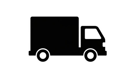 Fototapeta premium Truck outline shimmers on black backdrop