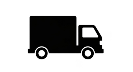Truck outline shimmers on black backdrop