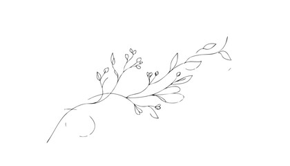 landscape of early spring with first blooms with copy space