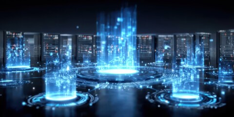 A futuristic database hub with seamless connectivity monitoring index and program recovery systems