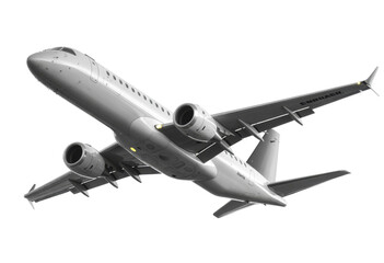 Obraz premium embraer airplane isolated on transparent background.