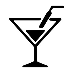 Cocktail icon or logo isolated sign symbol vector illustration - high quality black style vector icons