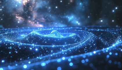 Futuristic Global Data Network Visualization Generative AI	