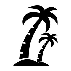 Palm Tree icon or logo isolated sign symbol vector illustration - high quality black style vector icons