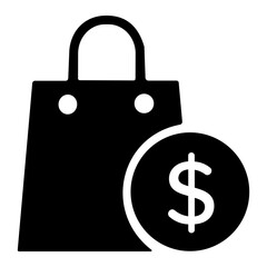 Shopping Bag icon or logo isolated sign symbol vector illustration - high quality black style vector icons