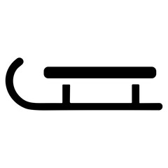 Sled icon or logo isolated sign symbol vector illustration - high quality black style vector icons