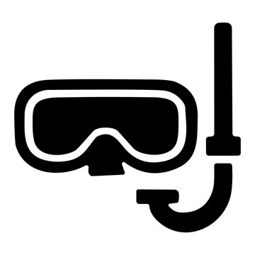 Snorkel Mask icon or logo isolated sign symbol vector illustration - high quality black style vector icons