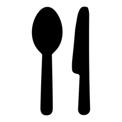 Spoon icon or logo isolated sign symbol vector illustration - high quality black style vector icons