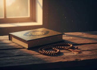 Ramadan Islamic Greeting Collection with Lantern, Mosque, Quran and Dates