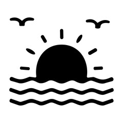 sunset vibes icon or logo isolated sign symbol vector illustration - high quality black style vector icons