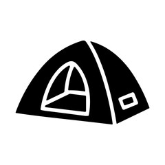 Tent icon or logo isolated sign symbol vector illustration - high quality black style vector icons