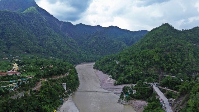 Scenic beauty enroute to Badrinath, one of the famous Himalayan tourist and pilgrimage centres of India.