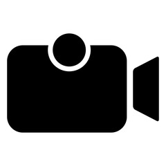 Video Camera icon or logo isolated sign symbol vector illustration - high quality black style vector icons