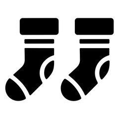 winter socks icon or logo isolated sign symbol vector illustration - high quality black style vector icons