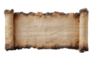 Old Parchment Scroll with Burnt Edges for Fantasy Maps and Historical Documents in High Detail for Creative Projects