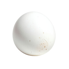 Obraz premium Single white egg with minor imperfections on a black background