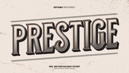 Prestige text, victorian style editable text effect