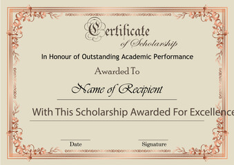 Professional Certificate Vector Image 
