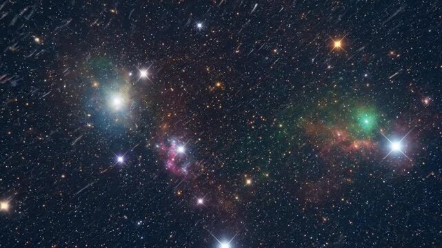 Vast Cosmic Expanse With Starry Nebula And Distant Galaxies In Deep Space