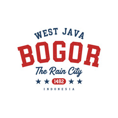 Bogor The Rain City typography Vintage Design