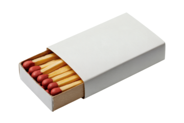 Classic matchbox filled with striking matches ready for use in camping, survival, or lighting candles at home