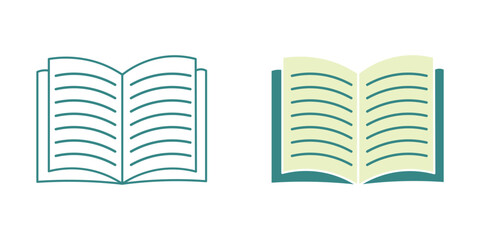 Book icon vector. open book sign and symbol. Simple book symbol. e-book icon. Book - education icon vector design template.