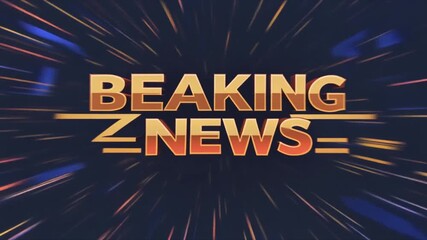 Dynamic breaking news opener animation ready for your broadcast or online channel, perfect for urgent updates, announcements, and special report coverage