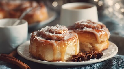 A cup of coffee with a delicious chocolate muffin, cake, or pastry on a plate for a sweet bakery breakfast or snack