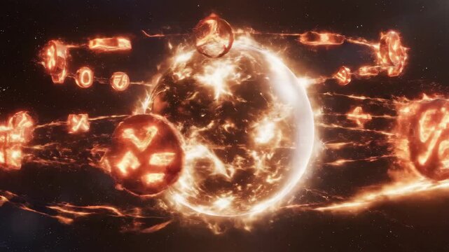 Futuristic Alien Megastructure Harvesting Energy From a Star.