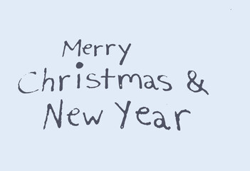 Obraz premium Festive Greeting Message Written in Snow Celebrates Christmas and New Year with a Warm Wishes for Holiday Cheer and Seasonal Joy