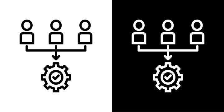 Integration Icon Set. Clean Line Design With Light And Dark Versions For Versatile Use.