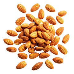 Obraz premium Almonds scattered, forming a compact, concentric arrangement