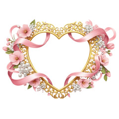 golden frame with heart